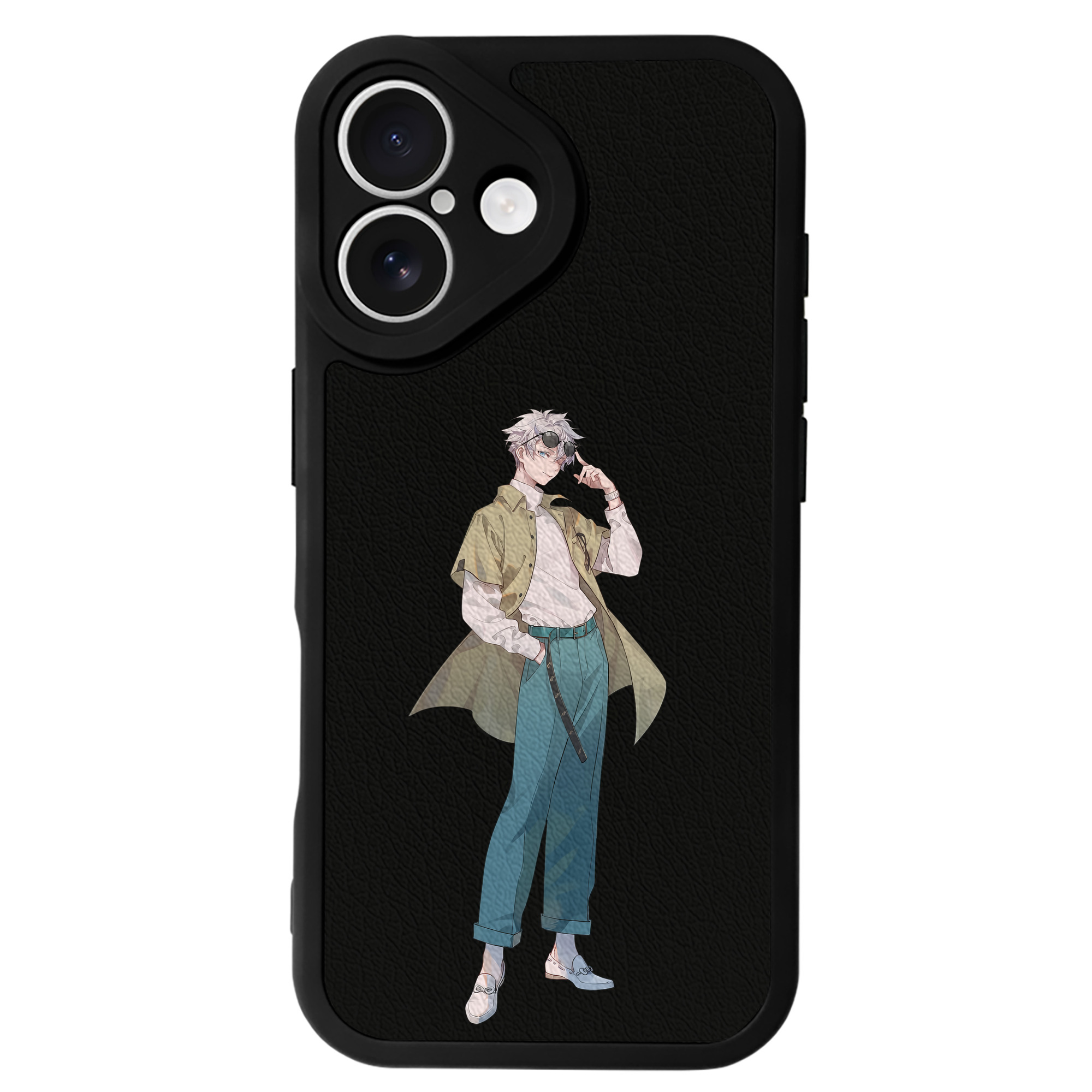 （画像用） 呪術廻戦 Jujutsu Kaisen 【iPhone 16シリーズ対応】シリコンスマホケース（レザー調） 材質：シリコン